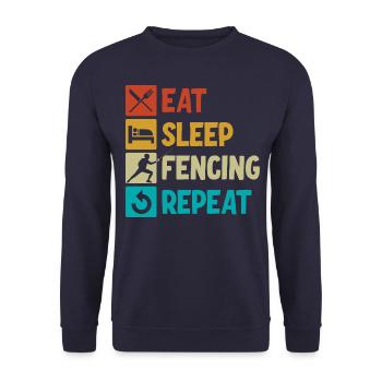 Fechten - Unisex Pullover - Navy - Vorne - Alina (178cm) & Michal (187cm)