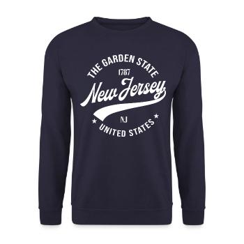 New Jersey - Unisex Sweatshirt - navy - Front - Alina (178cm) & Michal (187cm)