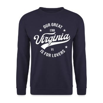 Virginia - Unisex Pullover - Navy - Vorne - Alina (178cm) & Michal (187cm)