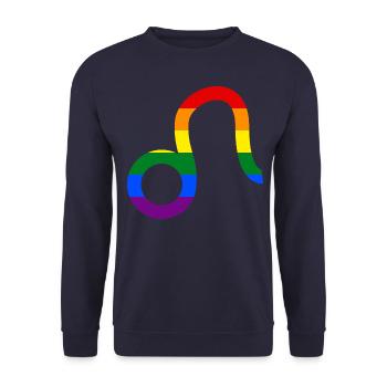 Signe du zodiaque Lion LGBT - Sweat-shirt Unisexe - marine - Devant - Alina (178cm) & Michal (187cm)