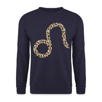 Signe du zodiaque Lion - Sweat-shirt Unisexe - marine - Devant - Alina (178cm) & Michal (187cm)