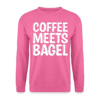 Coffee meets Bagel - Unisex Pullover - Pink - Vorne