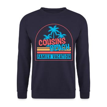 Plage de Cousins - Sweat-shirt Unisexe - marine - Devant - Alina (178cm) & Michal (187cm)