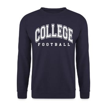 College Football - Unisex Sweatshirt - navy - Front - Alina (178cm) & Michal (187cm)