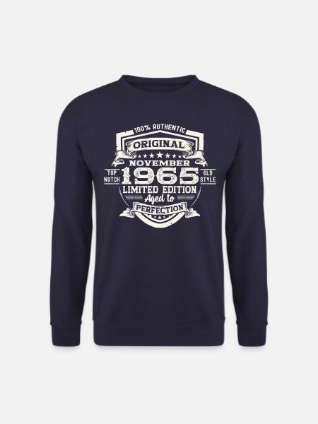 Original November 1965 57. Geburtstag Geschenk - Unisex Pullover - Navy