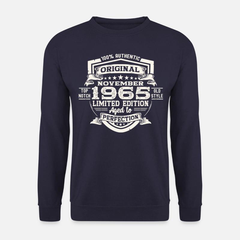 Original November 1965 57. Geburtstag Geschenk - Unisex Pullover - Navy