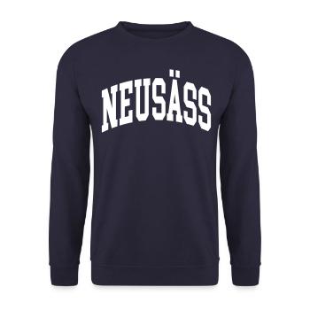 Neusäß - Unisex Pullover - Navy - Vorne - Alina (178cm) & Michal (187cm)