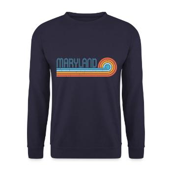 Maryland - Unisex Sweatshirt - navy - Front - Alina (178cm) & Michal (187cm)