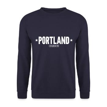 Portland - Unisex Pullover - Navy - Vorne - Alina (178cm) & Michal (187cm)