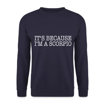 Zodiac sign Scorpio - Unisex Sweatshirt - navy - Front - Alina (178cm) & Michal (187cm)