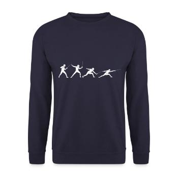Fechten - Unisex Pullover - Navy - Vorne - Alina (178cm) & Michal (187cm)