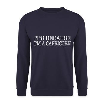 Zodiac sign Capricorn - Unisex Sweatshirt - navy - Front - Alina (178cm) & Michal (187cm)