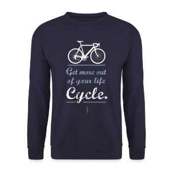 Bicycle motivation Sportbike road mountain bike bmx more - Unisex Sweatshirt - navy - Front - Alina (178cm) & Michal (187cm)