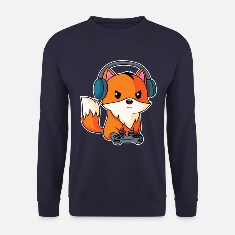 Gaming Fox - Player Fox Design - Unisex Sweatshirt - navy