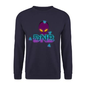 Drum'n'bass Alien D'n'B DNB Weed Jungle Music rave - Unisex Sweatshirt - navy - Front - Alina (178cm) & Michal (187cm)