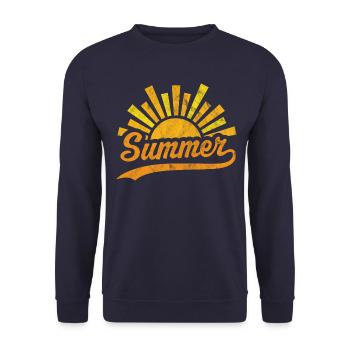 Summer Sun - Unisex Sweatshirt - navy - Front - Alina (178cm) & Michal (187cm)