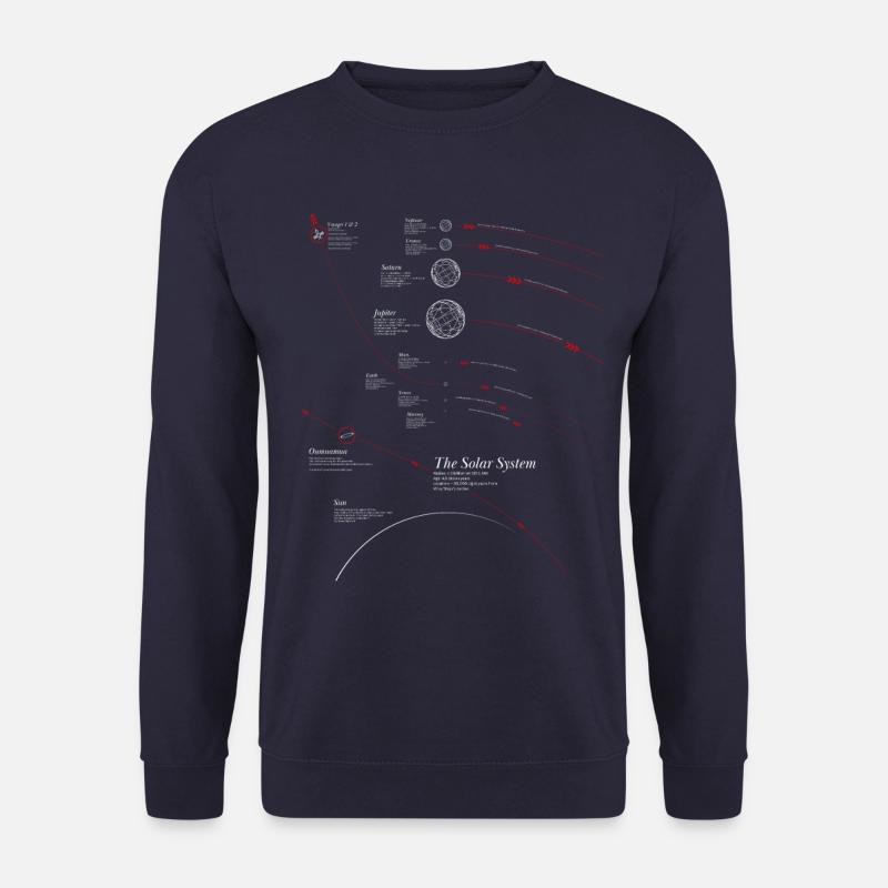 Solar System Infographic - Unisex Sweatshirt - navy