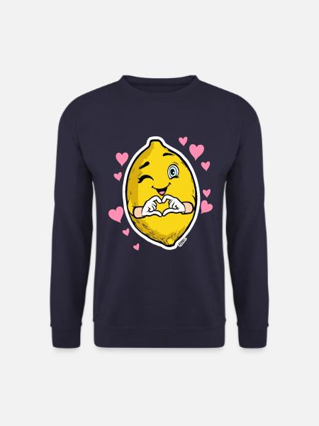Lemon Heart Wink Emblem - Unisex Pullover - Navy