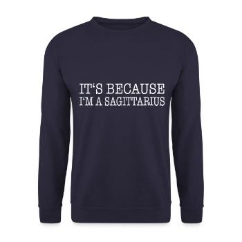 Signe du zodiaque Sagittaire - Sweat-shirt Unisexe - marine - Devant - Alina (178cm) & Michal (187cm)