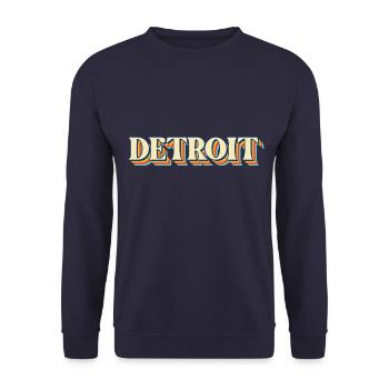 Detroit - Unisex Pullover - Navy - Vorne - Alina (178cm) & Michal (187cm)