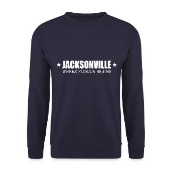 Jacksonville Florida - Unisex Pullover - Navy - Vorne - Alina (178cm) & Michal (187cm)