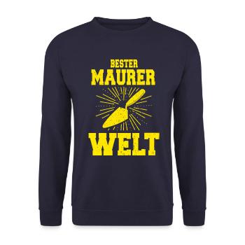 Meilleur maçon du monde - Sweat-shirt Unisexe - marine - Devant - Alina (178cm) & Michal (187cm)