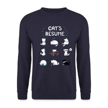 Les chats drôles vivent - Sweat-shirt Unisexe - marine - Devant - Alina (178cm) & Michal (187cm)