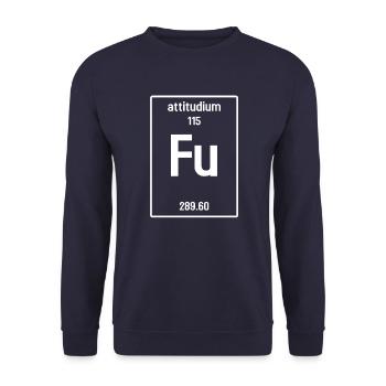 Fu Element Funny Chimie Nerd - Sweat-shirt Unisexe - marine - Devant - Alina (178cm) & Michal (187cm)