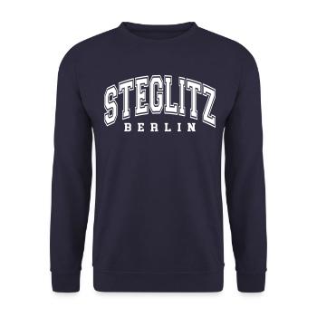Steglitz - Unisex Pullover - Navy - Vorne - Alina (178cm) & Michal (187cm)