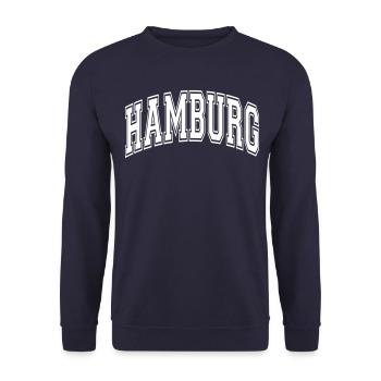 Hamburg - Unisex Pullover - Navy - Vorne - Alina (178cm) & Michal (187cm)