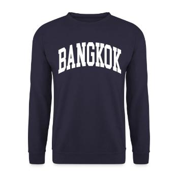 Bangkok - Unisex Sweatshirt - navy - Front - Alina (178cm) & Michal (187cm)