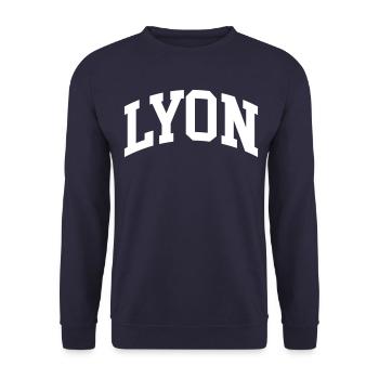 Lyon - Unisex Pullover - Navy - Vorne - Alina (178cm) & Michal (187cm)