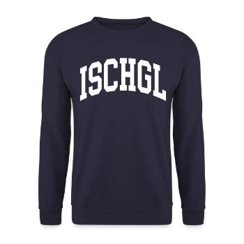 Ischgl - Unisex Pullover - Navy - Vorne - Alina (178cm) & Michal (187cm)