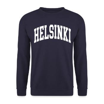 Helsinki - Unisex Sweatshirt - navy - Front - Alina (178cm) & Michal (187cm)