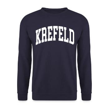 Krefeld - Unisex Pullover - Navy - Vorne - Alina (178cm) & Michal (187cm)