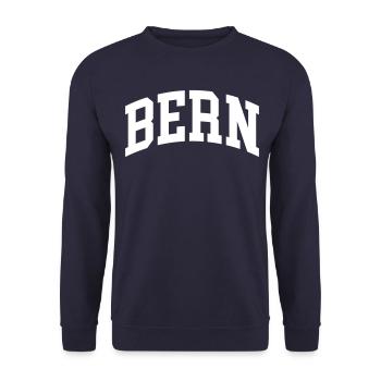 Bern - Unisex Sweatshirt - navy - Front - Alina (178cm) & Michal (187cm)