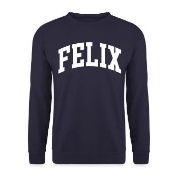 Felix - Unisex Sweatshirt - navy - Front - Alina (178cm) & Michal (187cm)