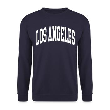 Los Angeles - Unisex Sweatshirt - navy - Front - Alina (178cm) & Michal (187cm)