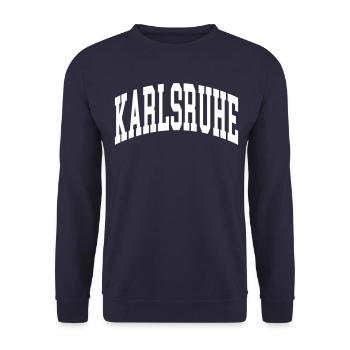 Karlsruhe - Unisex Sweatshirt - navy - Front - Alina (178cm) & Michal (187cm)
