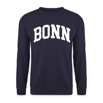 Bonn - Sweat-shirt Unisexe - marine - Devant - Alina (178cm) & Michal (187cm)