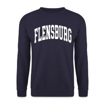 Flensburg - Unisex Pullover - Navy - Vorne - Alina (178cm) & Michal (187cm)