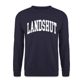 Landshut - Unisex Sweatshirt - navy - Front - Alina (178cm) & Michal (187cm)