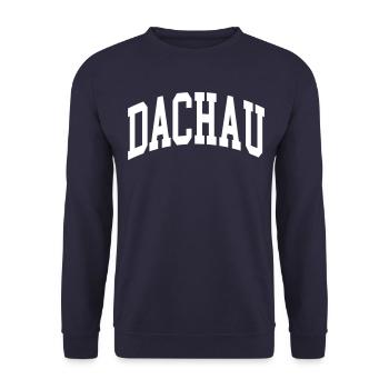 Dachau - Unisex Sweatshirt - navy - Front - Alina (178cm) & Michal (187cm)