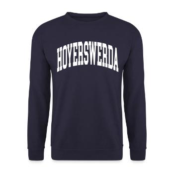Hoyerswerda - Sweat-shirt Unisexe - marine - Devant - Alina (178cm) & Michal (187cm)