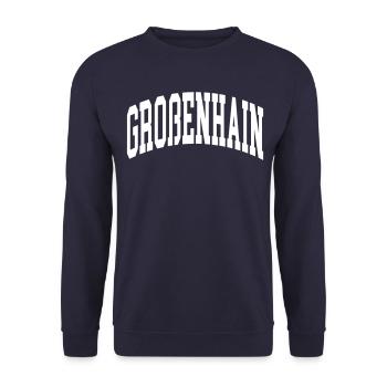 Großenhain - Unisex Pullover - Navy - Vorne - Alina (178cm) & Michal (187cm)