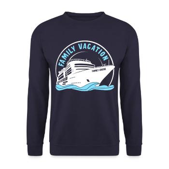 Family Cruise - Unisex Sweatshirt - navy - Front - Alina (178cm) & Michal (187cm)
