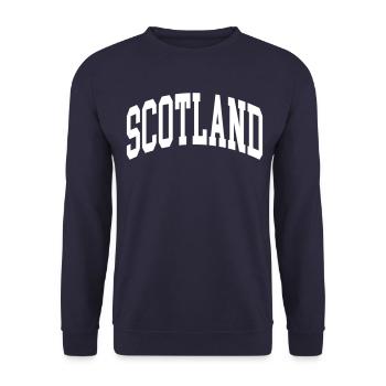 Scotland - Unisex Sweatshirt - navy - Front - Alina (178cm) & Michal (187cm)