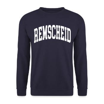 Remscheid - Unisex Sweatshirt - navy - Front - Alina (178cm) & Michal (187cm)