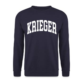 Krieger - Unisex Pullover - Navy - Vorne - Alina (178cm) & Michal (187cm)