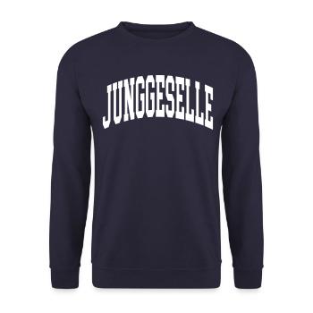 Junggeselle - Unisex Pullover - Navy - Vorne - Alina (178cm) & Michal (187cm)